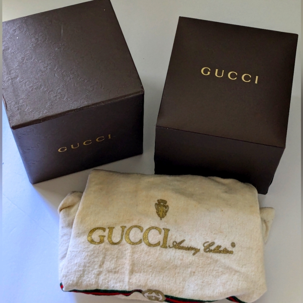 Gucci Brown and Gold case with box  & dust bag set!!!